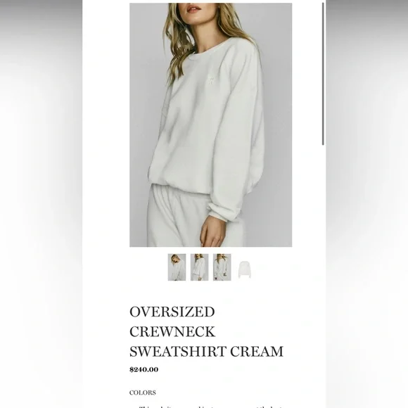 Eterne Oversized Crewneck. Creamy white color. Size M, perfect conditions - Picture 2 of 7